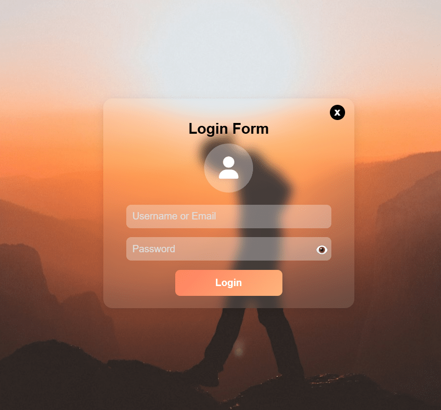 Login form Login form preview