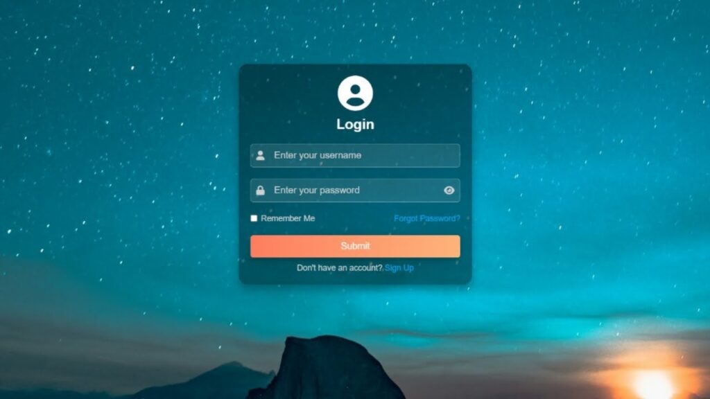 login form